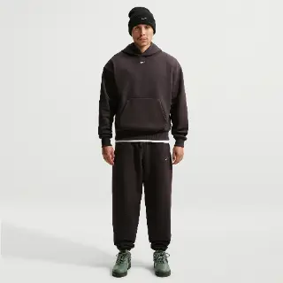 Nike Solo Fleece herenbroek met boorden - Bruin