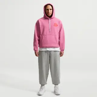 Nike Solo Fleece herenbroek met boorden - Grijs