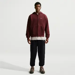 Nike Solo Fleece herenbroek met boorden - Zwart