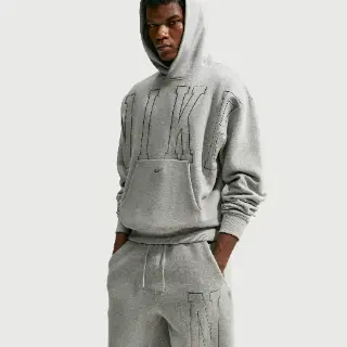 Nike Solo Fleece ruimvallende herenhoodie - Grijs