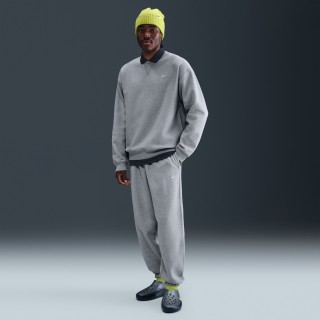 Nike Solo Swoosh fleecebroek met boorden voor heren - Grijs