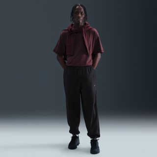 Nike Solo Swoosh fleecebroek met boorden voor heren - Zwart