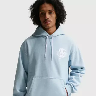 Nike Solo Swoosh Fleecehoodie voor heren - Blauw