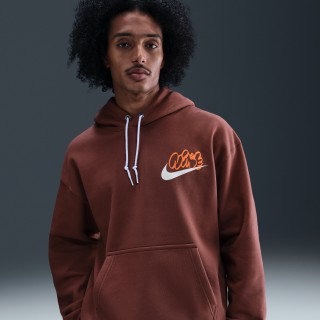 Nike Solo Swoosh Fleecehoodie voor heren - Bruin