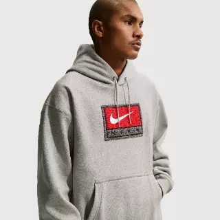 Nike Solo Swoosh Fleecehoodie voor heren - Grijs