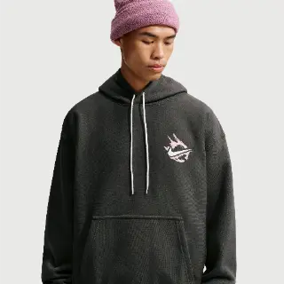 Nike Solo Swoosh Fleecehoodie voor heren - Grijs