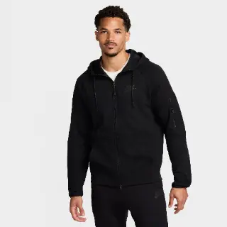 Nike Tech Essentials fleecehoodie met rits voor heren - Zwart