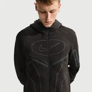 Nike Tech Fleece Windrunner herenhoodie met rits - Bruin