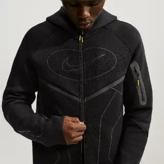 Nike Tech Fleece Windrunner herenhoodie met rits - Zwart