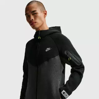 Nike Tech Fleece Windrunner herenjack met rits over de hele lengte - Zwart