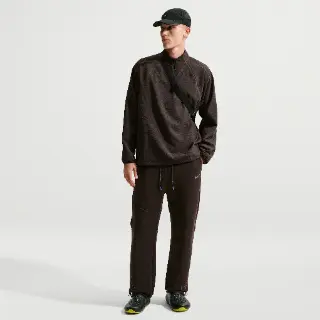 Nike Tech fleecebroek met open zoom voor heren - Bruin