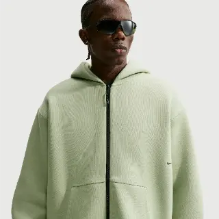 Nike Tech fleecehoodie met rits voor heren - Groen