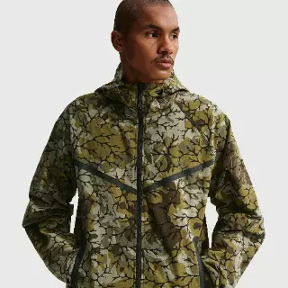 Nike Tech geweven Windrunner herenjack met rits over de hele lengte - Bruin