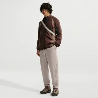 Nike Tech ruimvallende fleece broek voor heren - Grijs