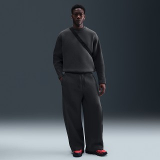 Nike Tech ruimvallende fleecebroek met open zoom voor heren - Grijs