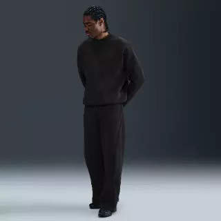 Nike Tech ruimvallende fleecebroek met open zoom voor heren - Zwart