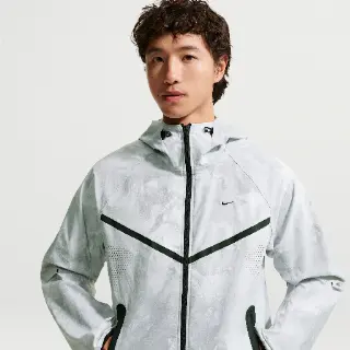 Nike Tech Windrunner Dri-FIT geweven herenjack met rits over de hele lengte - Grijs