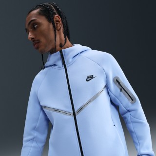 Nike Tech Windrunner herenjack van fleece met rits over de hele lengte en reflecterende accenten - Blauw
