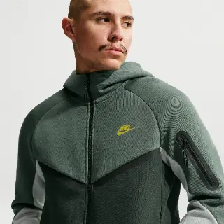Nike Tech Windrunner herenjack van fleece met rits over de hele lengte - Groen