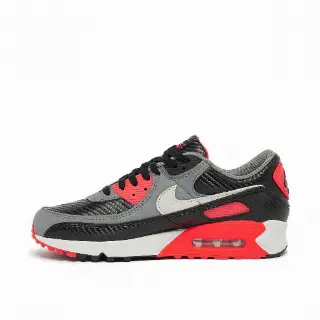 Nike Wmns Air Max 90 PRM "Carbon Fiber Infrared" Sneaker Women Grey 