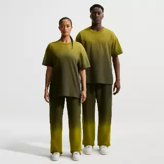 NOCTA CS fleecebroek met open zoom voor heren - Groen