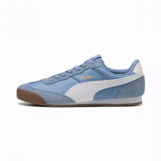PUMA Bootero uniseks sneakers, Blauw/Wit/Goud