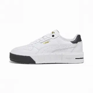 PUMA Cali Court leren damessneakers, Zwart/Wit