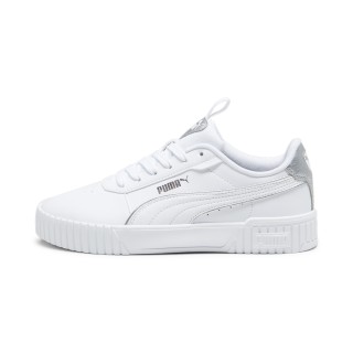 PUMA Carina 2.0 Pop Up Metallics sneakers voor Dames, Wit/Zilver