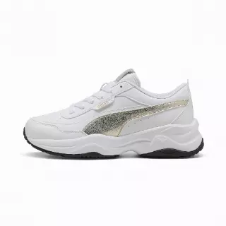 PUMA Cilia Mode Metallic Whisper sneakers voor Dames, Zwart/Wit/Goud