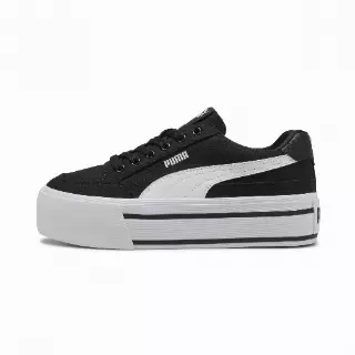 PUMA Court Classic Vulc sneakers voor Dames, Zwart/Wit