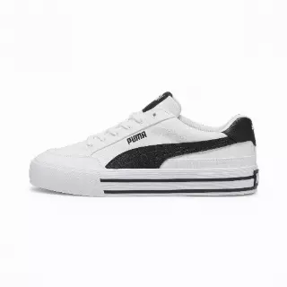 PUMA Court Classic Vulcanised Formstrip uniseks sneakers, Zwart/Wit