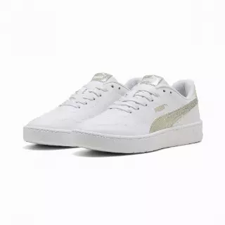 PUMA Court Lally Metallic Whisper sneakers voor Dames, Wit/Goud