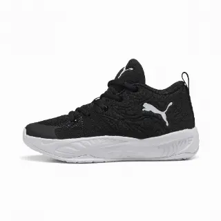 PUMA Court Pro 3 middelhoge basketbalschoenen, Zwart/Wit