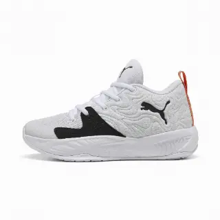 PUMA Court Pro 3 middelhoge basketbalschoenen, Zwart/Wit/Oranje