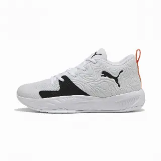 PUMA Court Pro 3 uniseks middelhoge basketbalschoenen, Zwart/Wit/Oranje