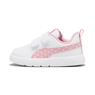 PUMA Courtflex V3 Dotty sneakers voor Dames, Roze/Wit/Zilver
