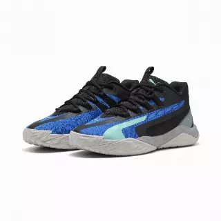 PUMA Dagger 2 middelhoge uniseks basketbalschoenen, Blauw/Zwart