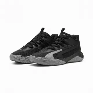 PUMA Dagger 2 middelhoge uniseks basketbalschoenen, Zwart/Grijs
