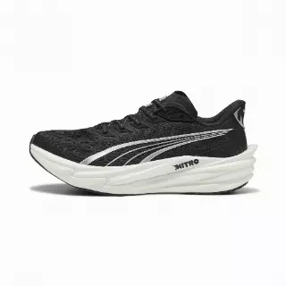PUMA Deviate NITROâ¢ 4 hardloopschoenen voor Heren, Zwart/Wit/Zilver