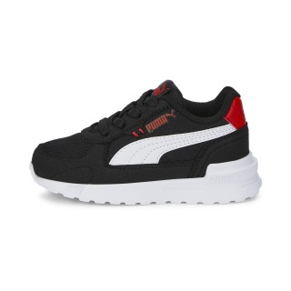 PUMA Graviton AC sportschoenen, Zwart/Rood/Wit