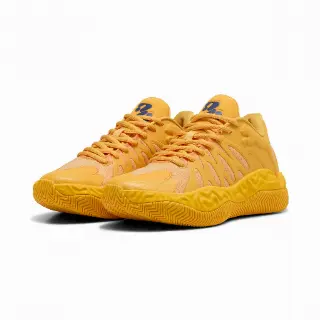 PUMA Hali 1 Pace lage basketbalschoenen, Blauw/Geel