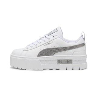 PUMA Mayze Glitter sneakers voor Dames, Wit/Zilver