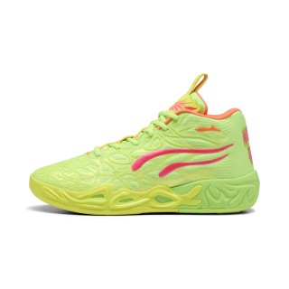 PUMA MB.04 Gem uniseks basketbalschoenen, Roze/Groen/Geel
