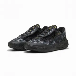 PUMA MB.05 Lo Team uniseks basketbalschoenen, Zwart/Grijs