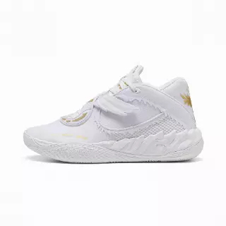 PUMA MB.05 Mist basketbalschoenen, Wit/Goud