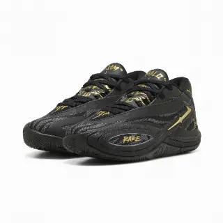 PUMA MB.06 Orbit basketbalschoenen, Zwart/Goud
