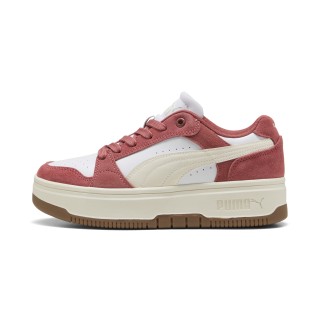 PUMA Rebound Femme Low Suede sneakers voor Dames, Rood/Wit