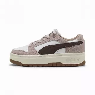 PUMA Rebound Femme Low Suede sneakers voor Dames, Roze/Wit/Bruin