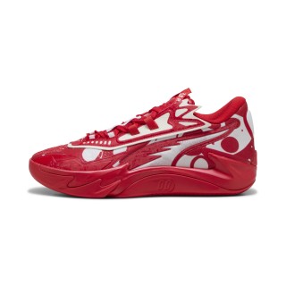 PUMA Scoot Zeros II uniseks basketbalschoenen, Rood/Wit