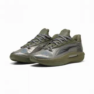PUMA Scoot Zeros III uniseks basketbalschoenen, Groen/Zilver